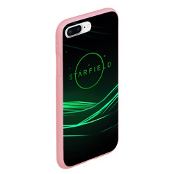 Чехол для iPhone 7Plus/8 Plus матовый Starfield green logo - фото 2