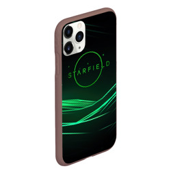 Чехол для iPhone 11 Pro Max матовый Starfield green logo - фото 2