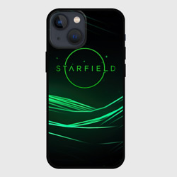 Чехол для iPhone 13 mini Starfield green logo