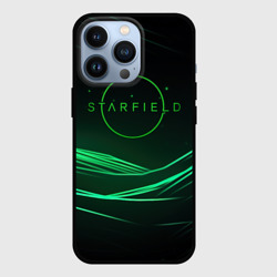 Чехол для iPhone 13 Pro Starfield green logo