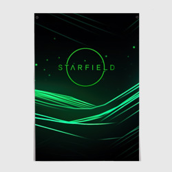 Постер Starfield green logo