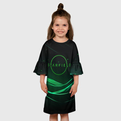 Детское платье 3D Starfield green logo - фото 2