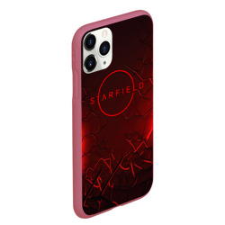 Чехол для iPhone 11 Pro Max матовый Starfield    red logo - фото 2