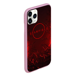 Чехол для iPhone 11 Pro Max матовый Starfield    red logo - фото 2