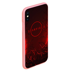 Чехол для iPhone XS Max матовый Starfield    red logo - фото 2