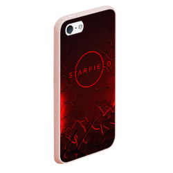 Чехол для iPhone 5/5S матовый Starfield    red logo - фото 2