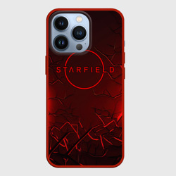 Чехол для iPhone 13 Pro Starfield    red logo