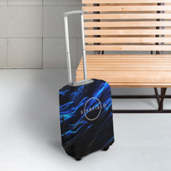 Чехол для чемодана 3D Starfield logo blue background - фото 2