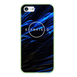 Чехол для iPhone 5/5S матовый Starfield logo blue background