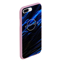 Чехол для iPhone 7Plus/8 Plus матовый Starfield logo blue background - фото 2
