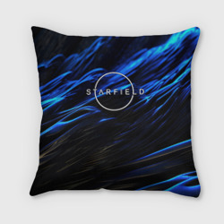 Подушка 3D Starfield logo blue background