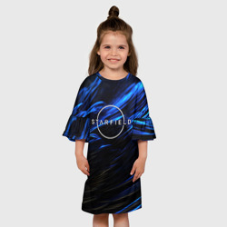 Детское платье 3D Starfield logo blue background - фото 2