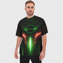 Мужская футболка oversize 3D Starfield  abstract - фото 2