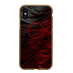 Чехол для iPhone XS Max матовый Starfield  logo abstract