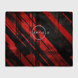 Плед 3D Starfield  logo red black background 