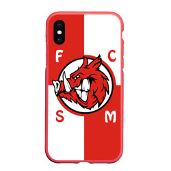 Чехол для iPhone XS Max матовый FCSM мясо