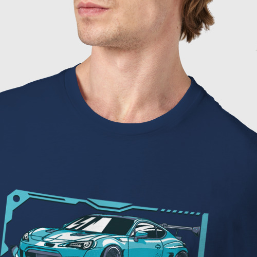 Мужская футболка хлопок Toyota GT86 Rocket bunny, цвет темно-синий - фото 6