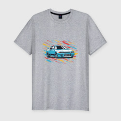 Мужская футболка хлопок Slim Nissan Skyline R32 GTR