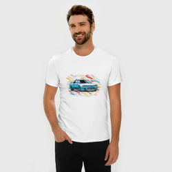Мужская футболка хлопок Slim Nissan Skyline R32 GTR - фото 2