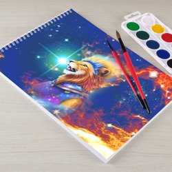 Альбом для рисования Космический лев - неоновое свечение - фото 2