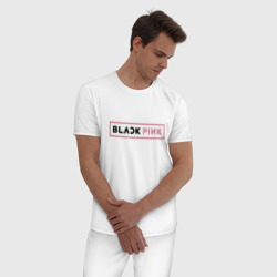 Мужская пижама хлопок Black pink - emblem - фото 2