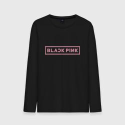 Мужской лонгслив хлопок Black pink - logotype - South Korea