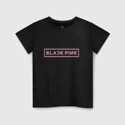 Детская футболка хлопок Black pink - logotype - South Korea