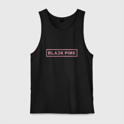 Мужская майка хлопок Black pink - logotype - South Korea