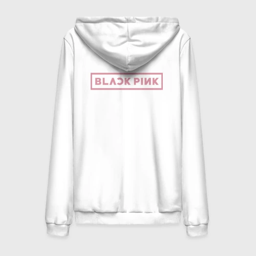 Мужская толстовка на молнии хлопок Black pink - logotype - South Korea