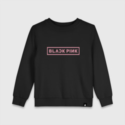 Детский свитшот хлопок Black pink - logotype - South Korea