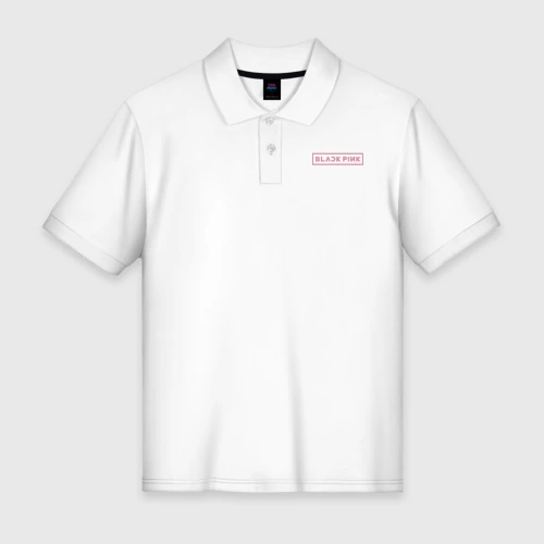 Мужское поло хлопок Black pink - logotype - South Korea