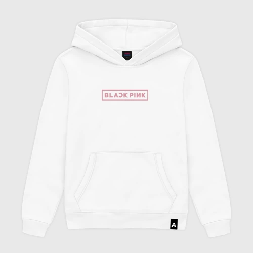 Мужская толстовка хлопок Black pink - logotype - South Korea