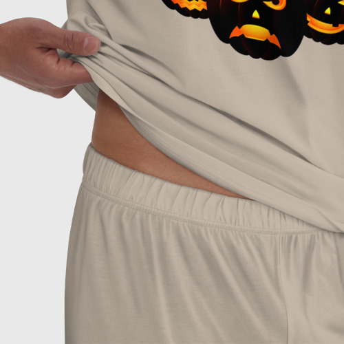 Мужская пижама хлопок с принтом Хэллоуин тусовка, фото #4