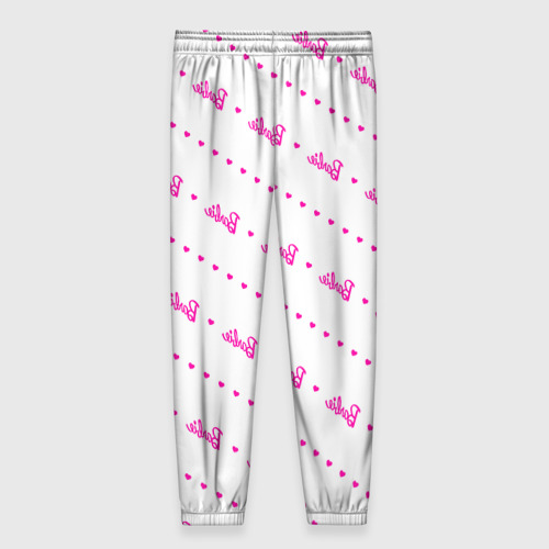 Женские брюки 3D Барби паттерн - логотип и сердечки, цвет 3D печать - фото 2