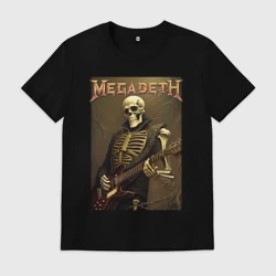 Мужская футболка хлопок Megadeth skeleton - heavy metal