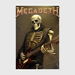 Магнитный плакат 2Х3 Megadeth skeleton - heavy metal