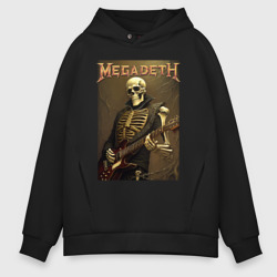 Megadeth - skeleton - heavy metal – Мужское худи Oversize хлопок с принтом купить со скидкой в -21%