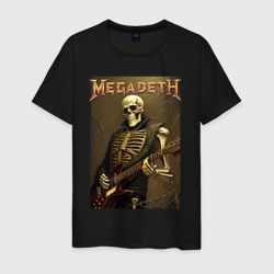 Мужская футболка хлопок Megadeth - skeleton - heavy metal