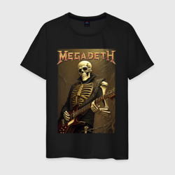 Мужская футболка хлопок Megadeth skeleton - heavy metal