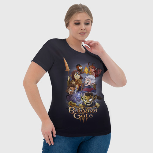 Женская футболка 3D Спутники Baldurs Gate 3, цвет 3D печать - фото 6