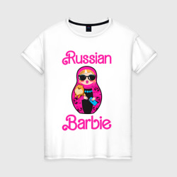 Женская футболка хлопок Барби русская