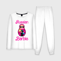 Женская пижама с лонгсливом хлопок Барби русская