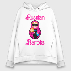 Женское худи Oversize хлопок Барби русская
