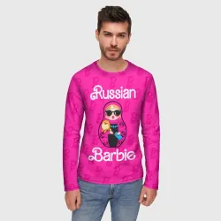 Мужской лонгслив 3D Barbie russian - фото 3