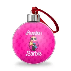 Ёлочный шар Barbie russian