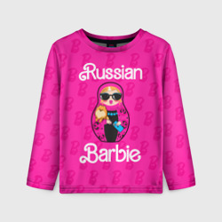 Детский лонгслив 3D Barbie russian