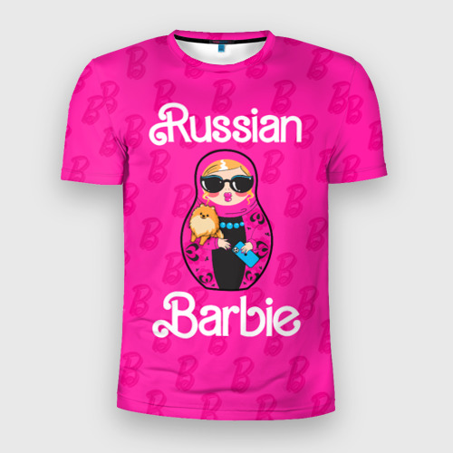 Мужская футболка 3D Slim Barbie russian, цвет 3D печать