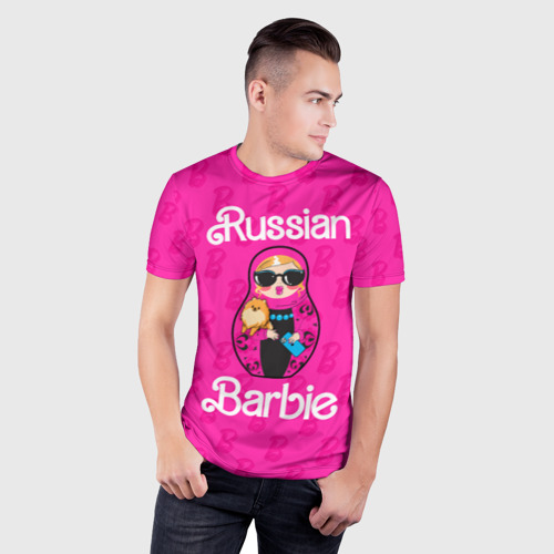 Мужская футболка 3D Slim Barbie russian, цвет 3D печать - фото 3