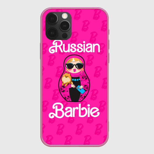 Чехол для iPhone 12 Pro с принтом Barbie russian, вид спереди #2