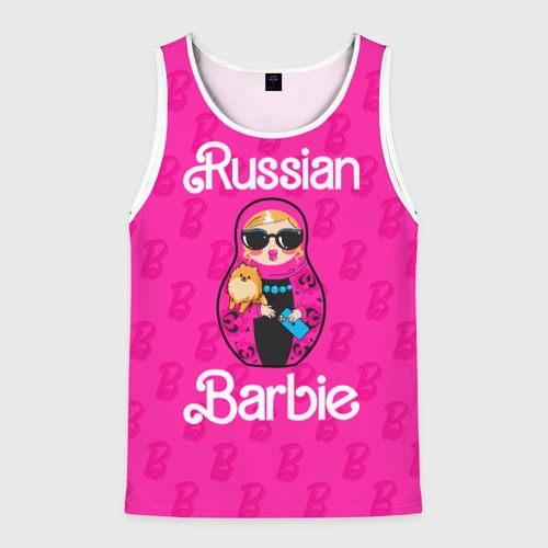 Мужская майка 3D Barbie russian